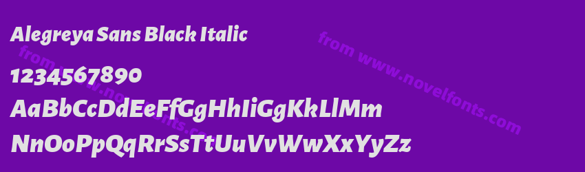 Alegreya Sans Black ItalicPreview