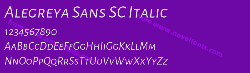 Alegreya Sans SC ItalicPreview Alegreya Sans SC ItalicPreview
