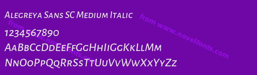Alegreya Sans SC Medium ItalicPreview