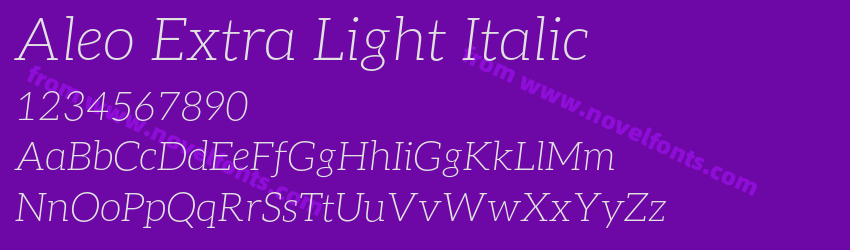 Aleo Extra Light ItalicPreview Aleo Extra Light ItalicPreview