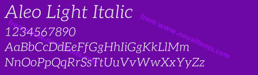 Aleo Light ItalicPreview Aleo Light ItalicPreview