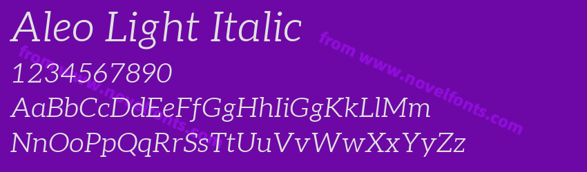 Aleo Light ItalicPreview Aleo Light ItalicPreview
