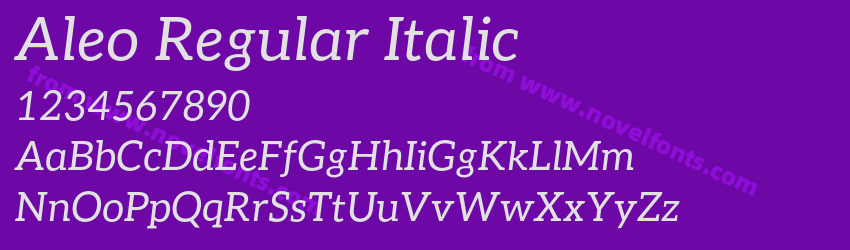 Aleo Regular ItalicPreview