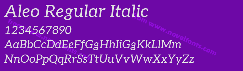 Aleo Regular ItalicPreview