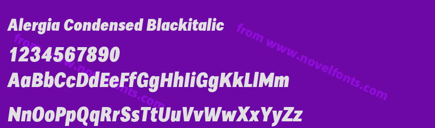 Alergia Condensed BlackitalicPreview
