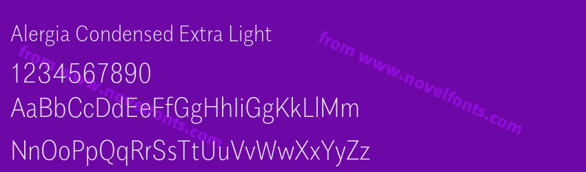 Alergia Condensed Extra LightPreview Alergia Condensed Extra LightPreview