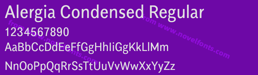 Alergia Condensed RegularPreview Alergia Condensed RegularPreview