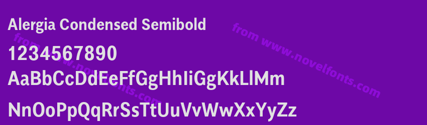 Alergia Condensed SemiboldPreview