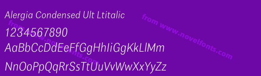 Alergia Condensed Ult LtitalicPreview Alergia Condensed Ult LtitalicPreview
