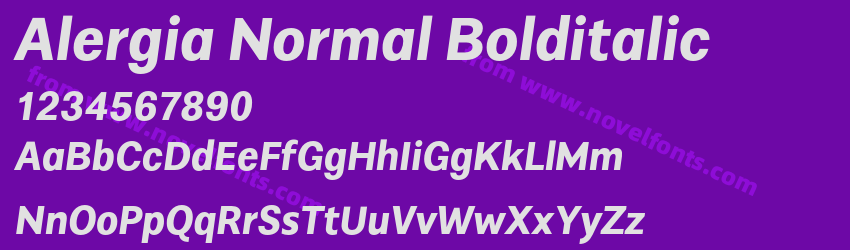 Alergia Normal BolditalicPreview Alergia Normal BolditalicPreview