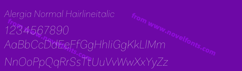 Alergia Normal HairlineitalicPreview Alergia Normal HairlineitalicPreview