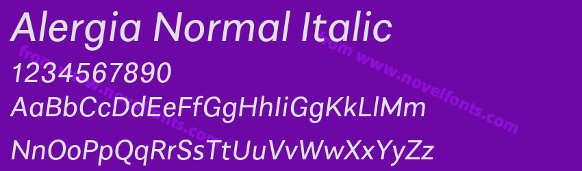 Alergia Normal ItalicPreview Alergia Normal ItalicPreview