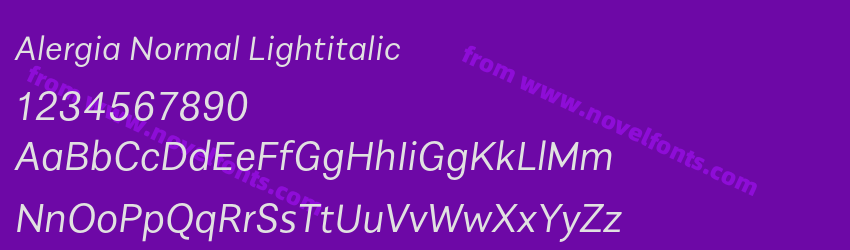 Alergia Normal LightitalicPreview Alergia Normal LightitalicPreview