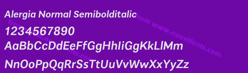 Alergia Normal SemibolditalicPreview Alergia Normal SemibolditalicPreview