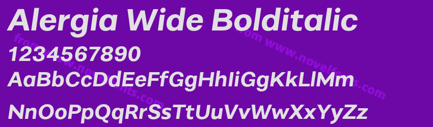 Alergia Wide BolditalicPreview Alergia Wide BolditalicPreview