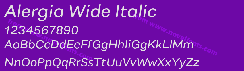 Alergia Wide ItalicPreview Alergia Wide ItalicPreview