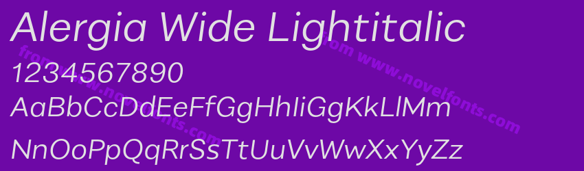 Alergia Wide LightitalicPreview Alergia Wide LightitalicPreview