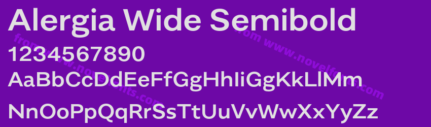 Alergia Wide SemiboldPreview Alergia Wide SemiboldPreview