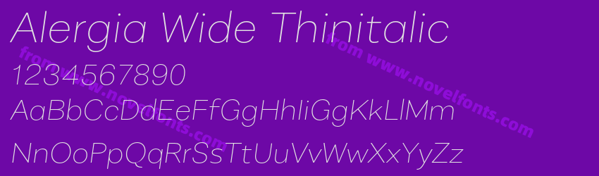 Alergia Wide ThinitalicPreview Alergia Wide ThinitalicPreview