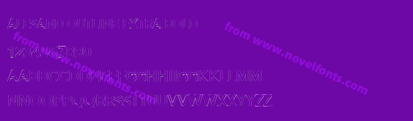 Alesand Outline Extra BoldPreview Alesand Outline Extra BoldPreview