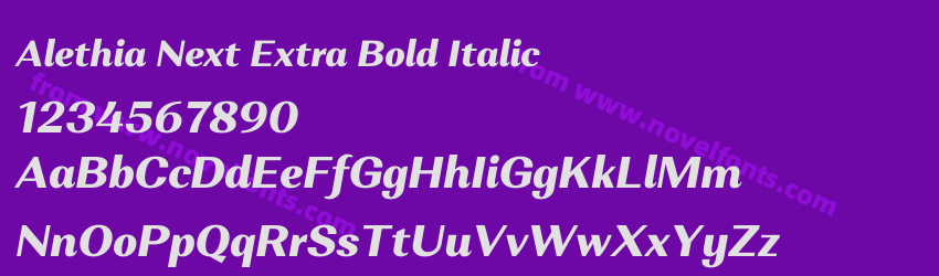 Alethia Next Extra Bold ItalicPreview Alethia Next Extra Bold ItalicPreview