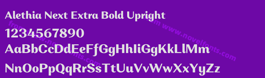 Alethia Next Extra Bold UprightPreview Alethia Next Extra Bold UprightPreview