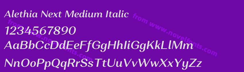 Alethia Next Medium ItalicPreview Alethia Next Medium ItalicPreview