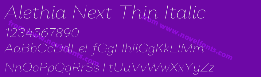Alethia Next Thin ItalicPreview Alethia Next Thin ItalicPreview