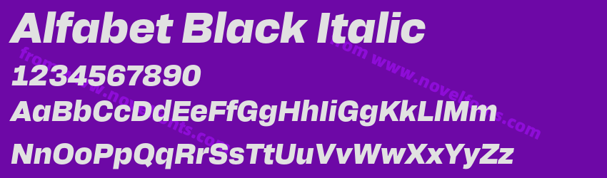 Alfabet Black ItalicPreview