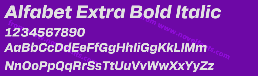 Alfabet Extra Bold ItalicPreview