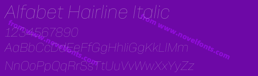 Alfabet Hairline ItalicPreview Alfabet Hairline ItalicPreview