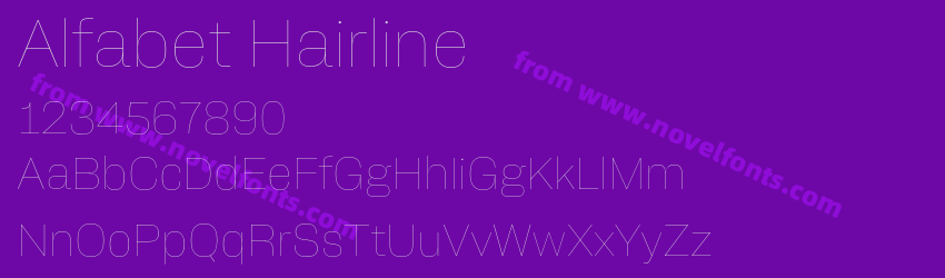 Alfabet HairlinePreview