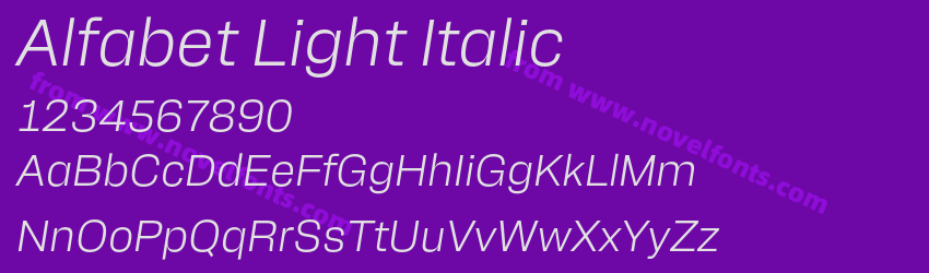 Alfabet Light ItalicPreview Alfabet Light ItalicPreview