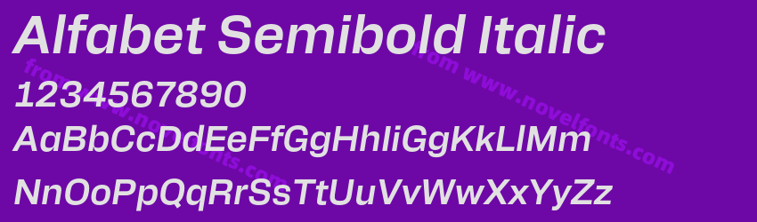 Alfabet Semibold ItalicPreview Alfabet Semibold ItalicPreview