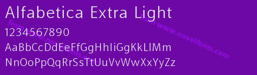 Alfabetica Extra LightPreview