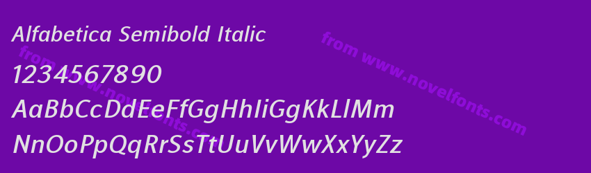 Alfabetica Semibold ItalicPreview