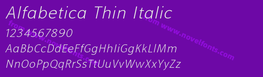 Alfabetica Thin ItalicPreview Alfabetica Thin ItalicPreview