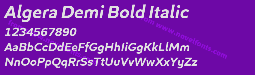 Algera Demi Bold ItalicPreview Algera Demi Bold ItalicPreview