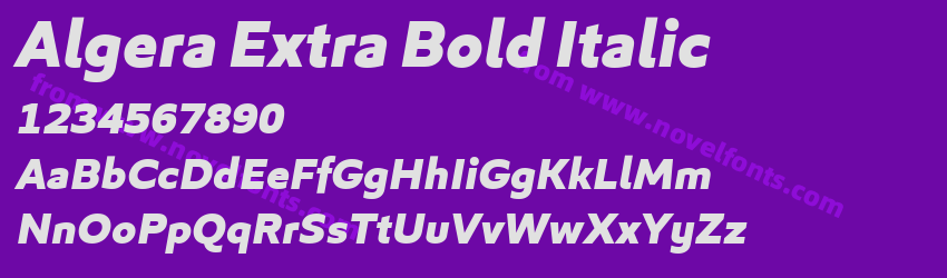 Algera Extra Bold ItalicPreview