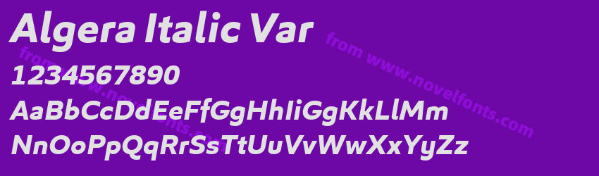 Algera Italic VarPreview