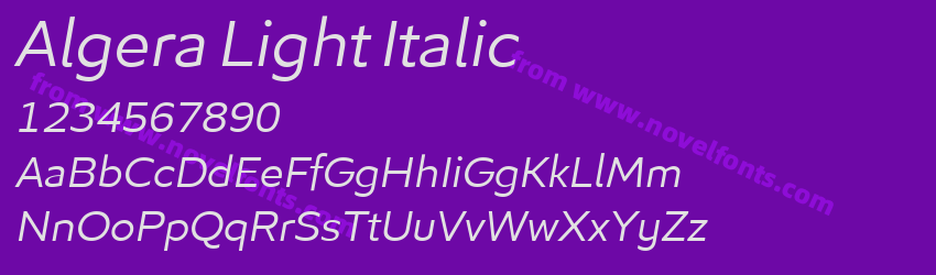Algera Light ItalicPreview Algera Light ItalicPreview