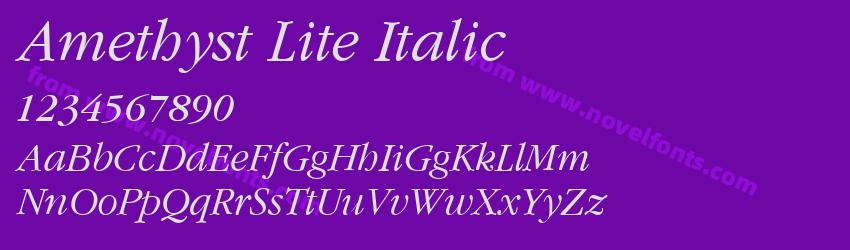 Amethyst Lite ItalicPreview