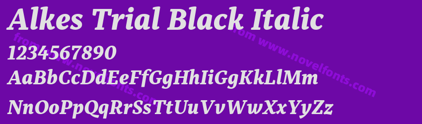 Alkes Trial Black ItalicPreview Alkes Trial Black ItalicPreview