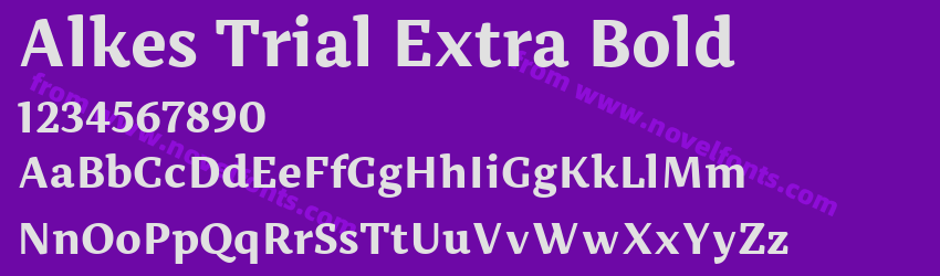 Alkes Trial Extra BoldPreview Alkes Trial Extra BoldPreview