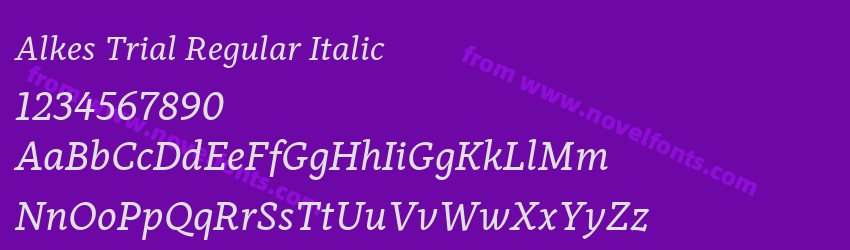 Alkes Trial Regular ItalicPreview