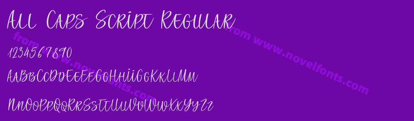 All Caps Script RegularPreview