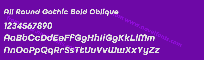 All Round Gothic Bold ObliquePreview All Round Gothic Bold ObliquePreview