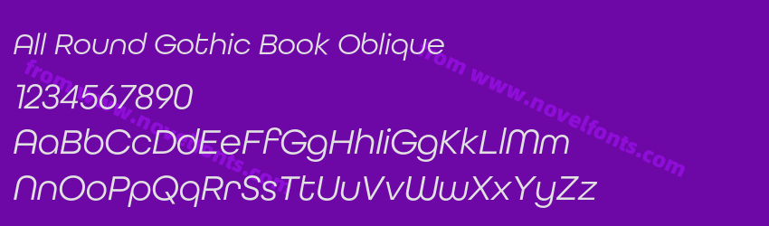 All Round Gothic Book ObliquePreview All Round Gothic Book ObliquePreview