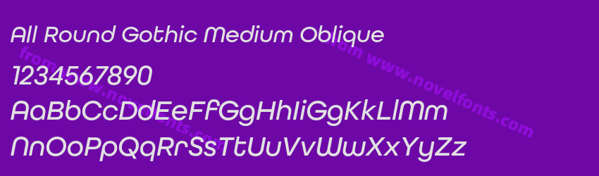 All Round Gothic Medium ObliquePreview All Round Gothic Medium ObliquePreview