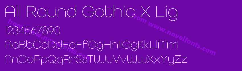 All Round Gothic X LigPreview All Round Gothic X LigPreview